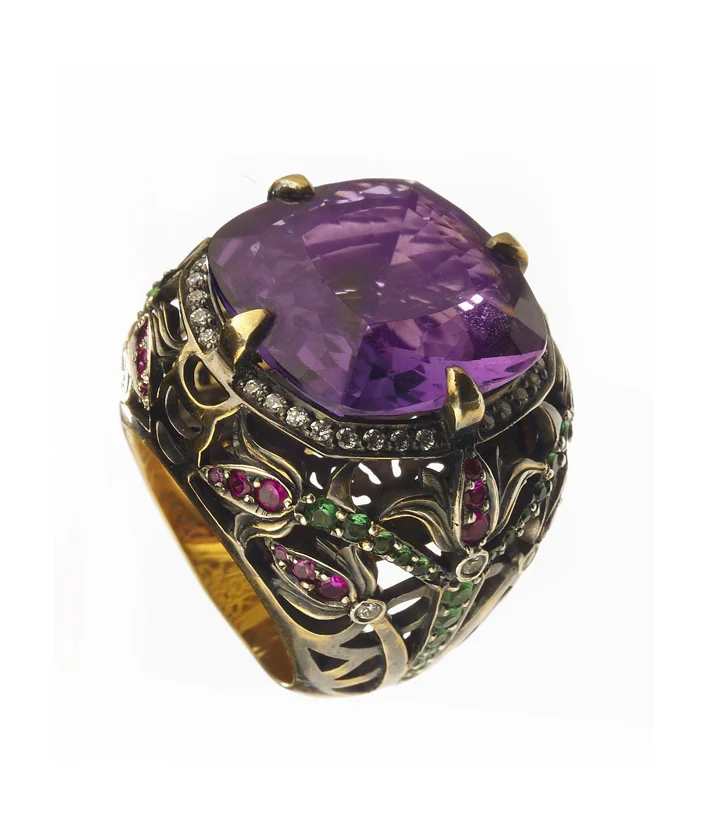 square flower ring