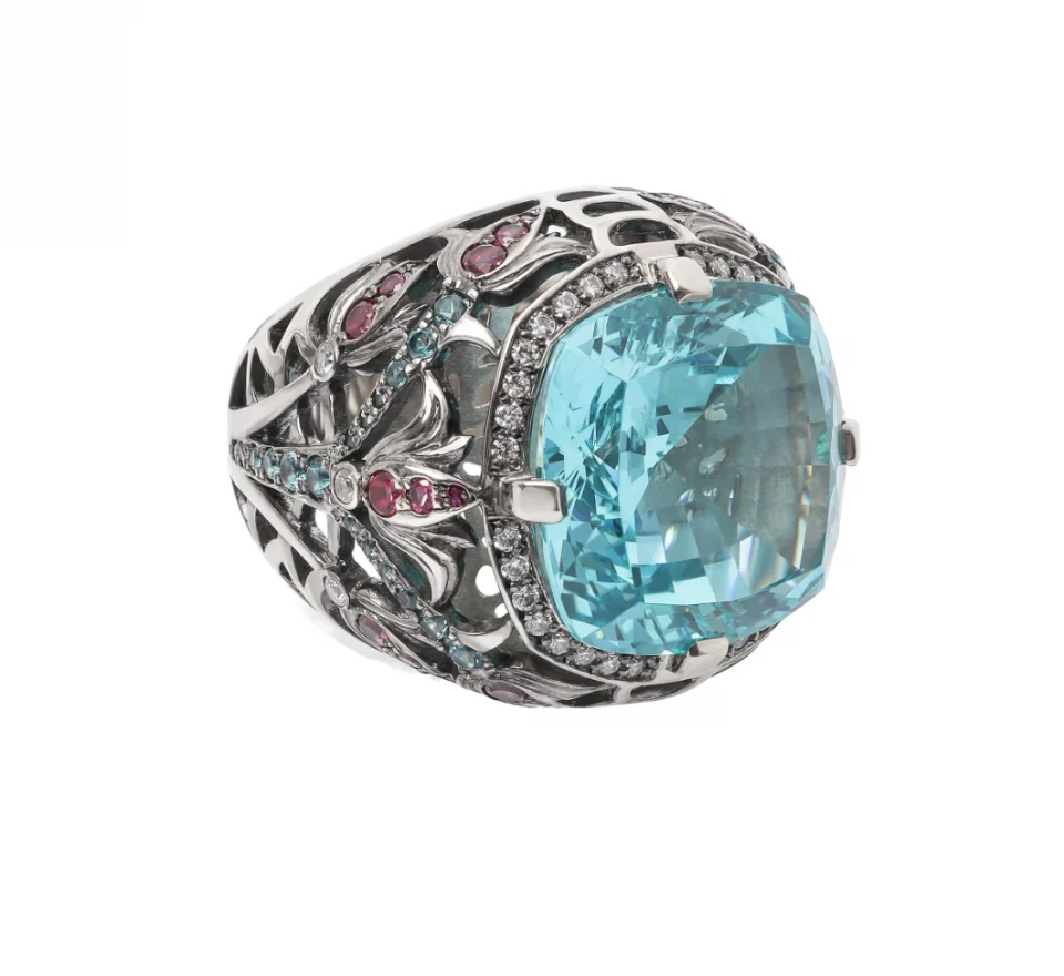 square flower ring