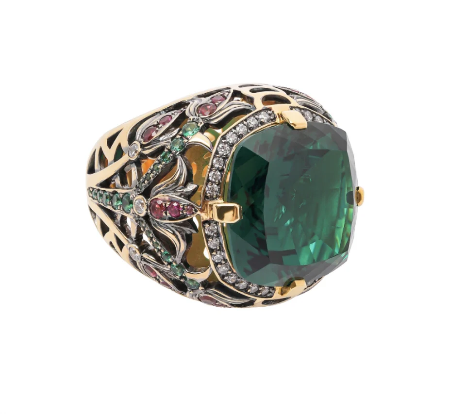 square flower ring