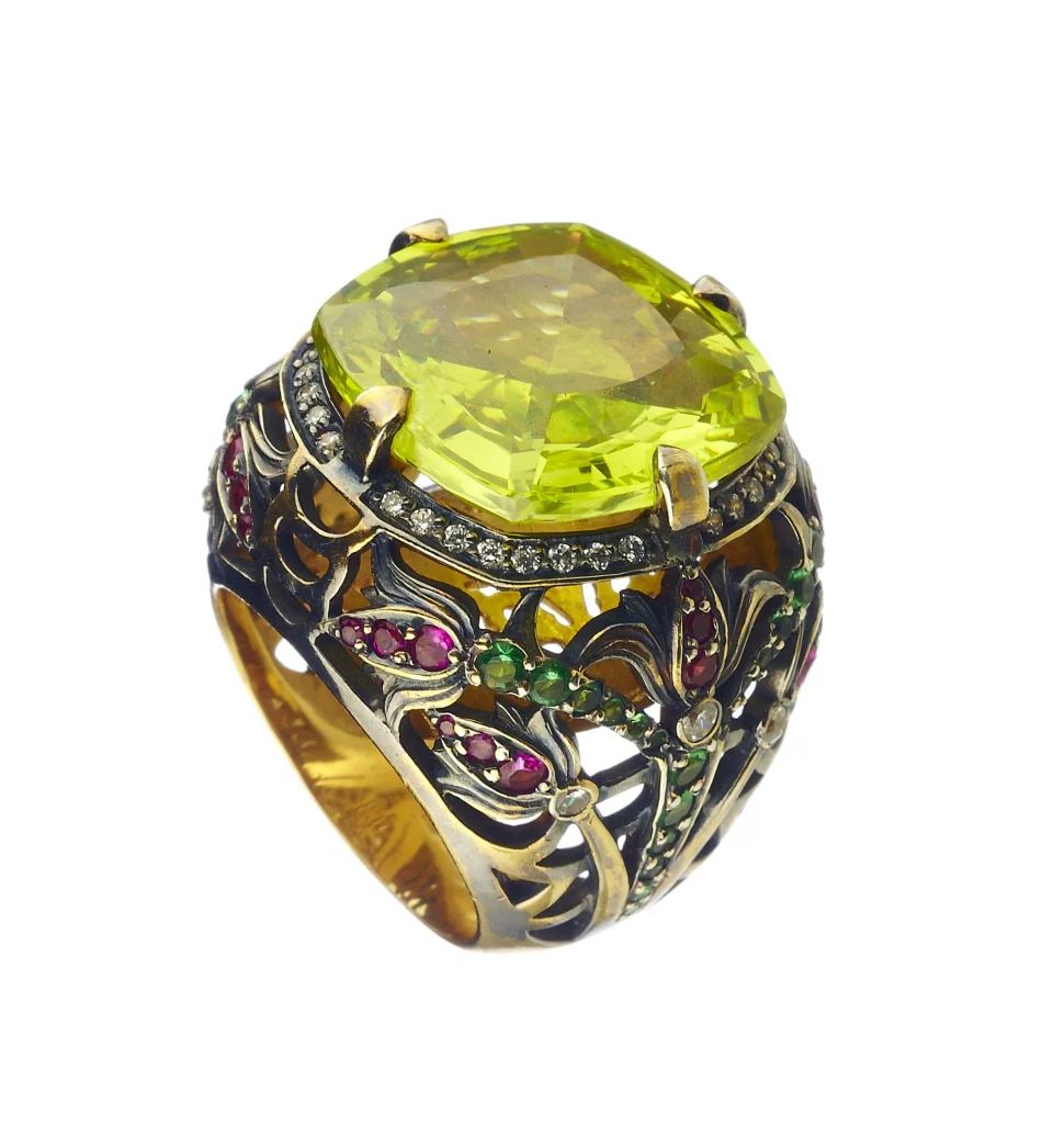 square flower ring