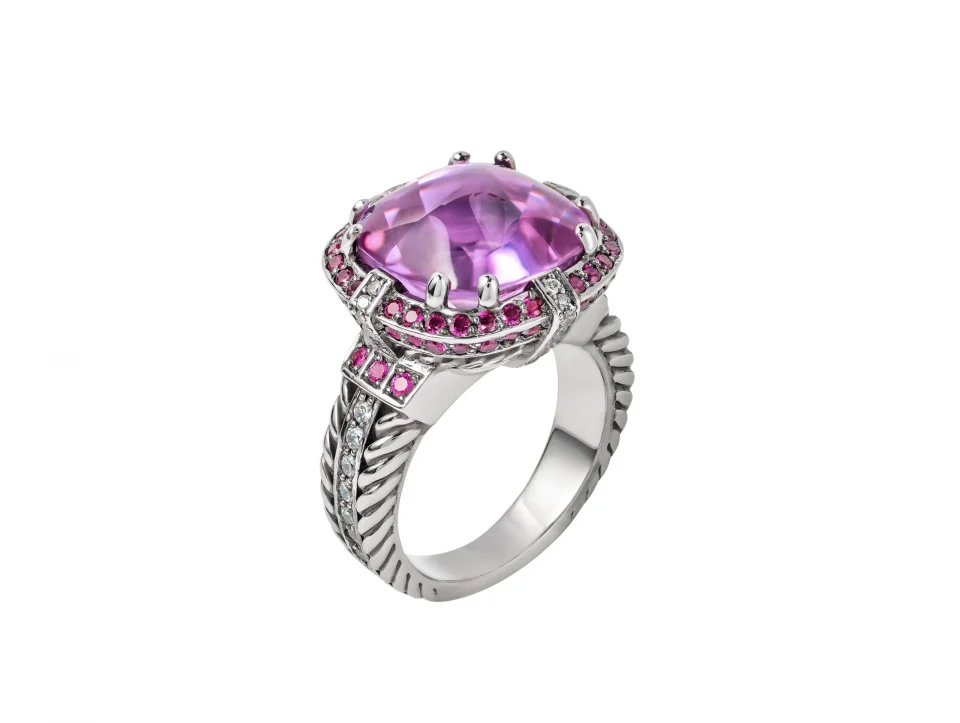 stone flower ring