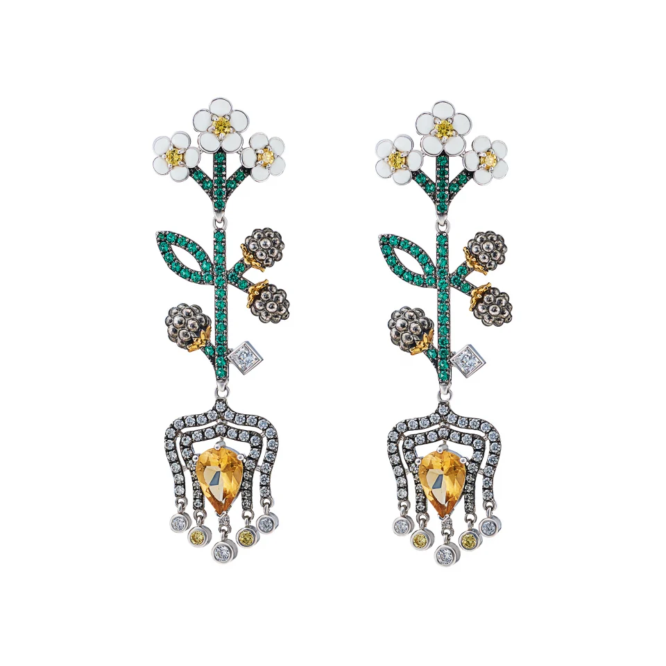 blackberry bloom earrings