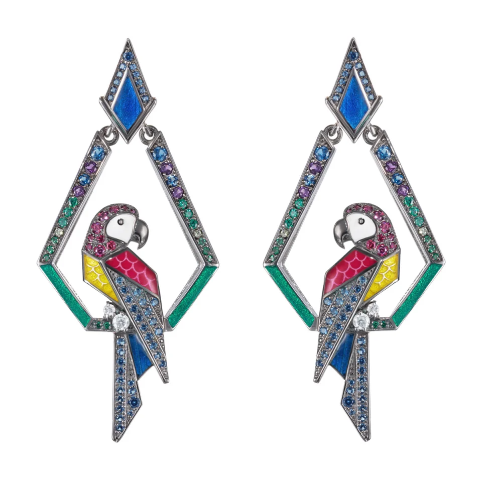 cockatoo earrings