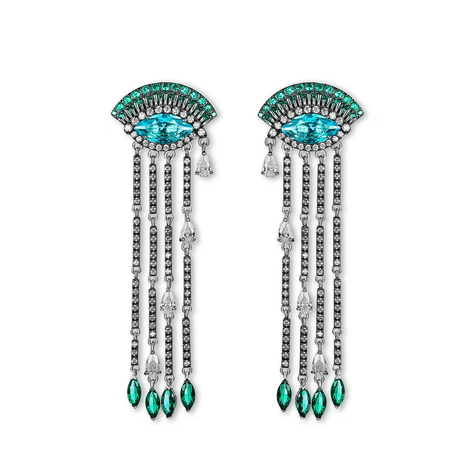 eye amulet earrings