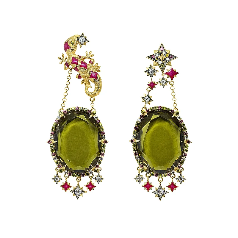 gecko earrings