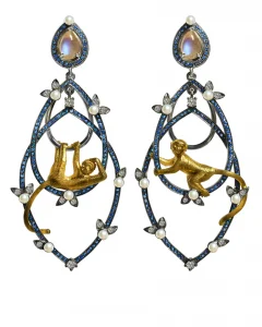 monkey jungle earrings