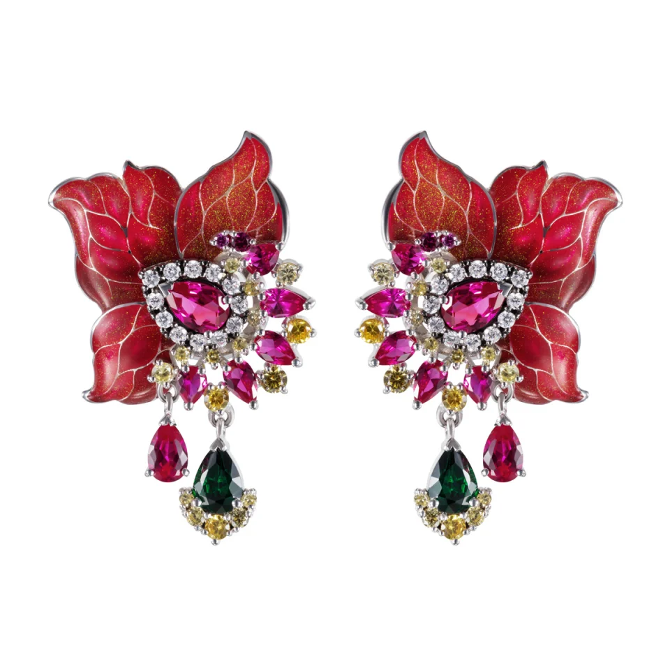 orchid dream earrings