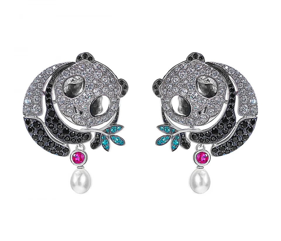 panda earrings