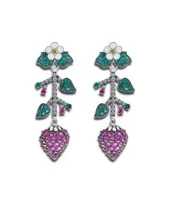 raspberry earrings