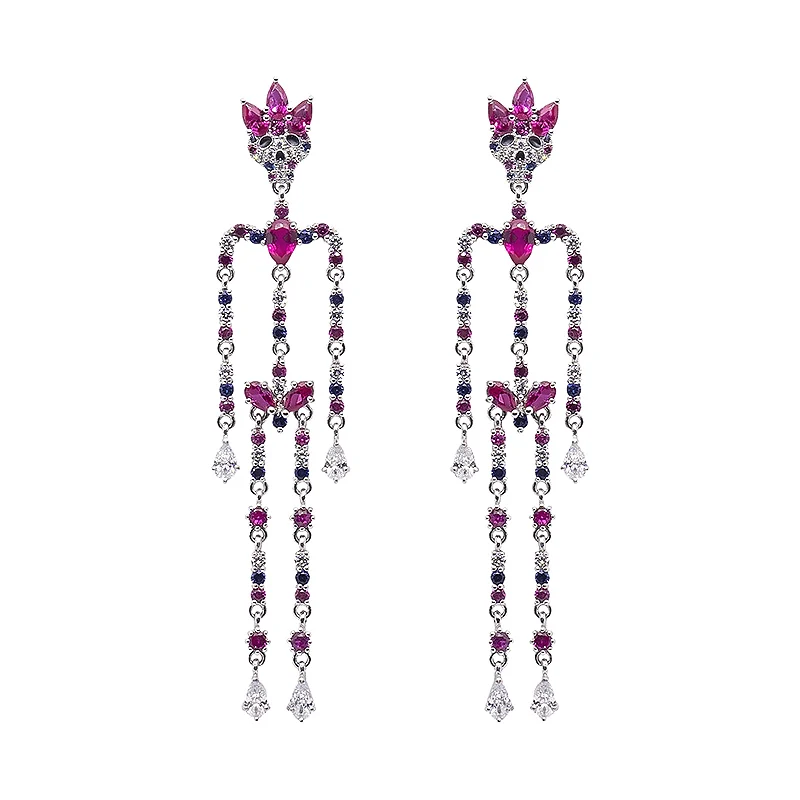 dancing skeleton earrings