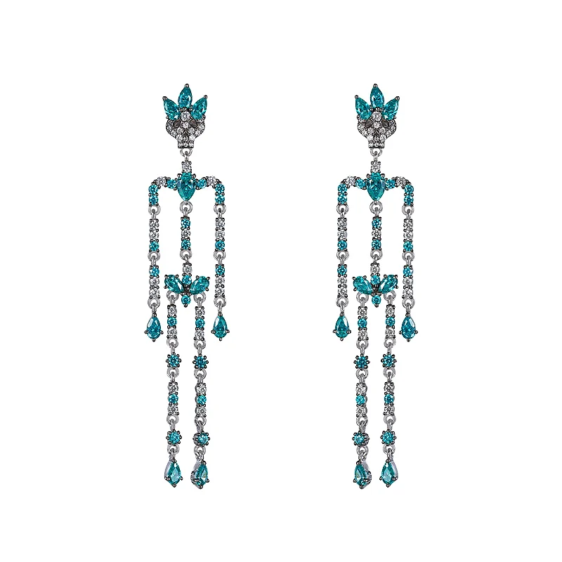 dancing skeleton earrings