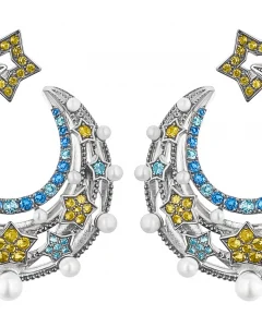 moon and stars earring