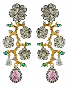 rose cascade earrings