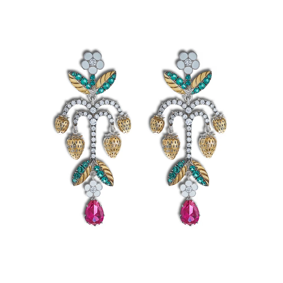 wild strawberry earrings